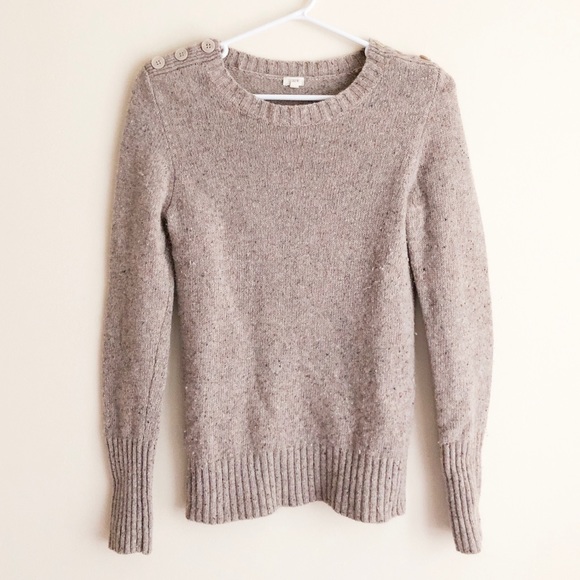 J. Crew Factory Small Beige Wool Sweater - Picture 1 of 6